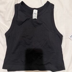 Black Ribbed Tank Top